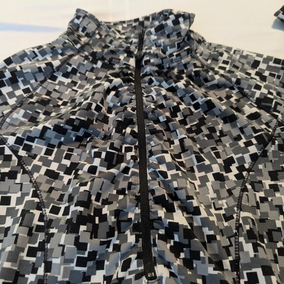 Soybu Activewear Quarter Zip Top Size Small Gray/Black/White - Picture 11 of 15